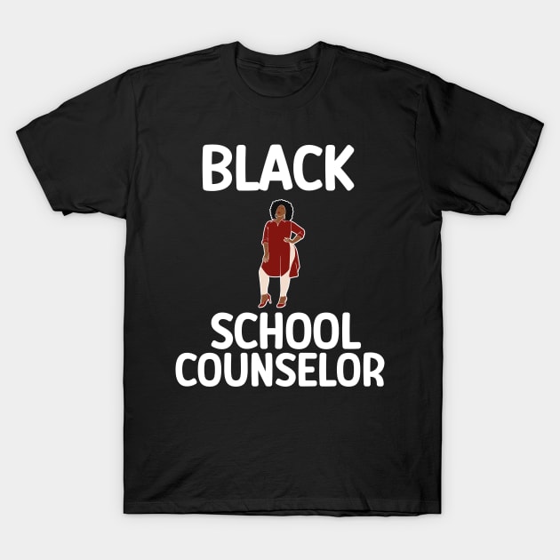 Black School Counselor T-Shirt by Chey Creates Clothes